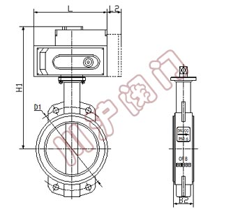 電動調(diào)節(jié)蝶閥結(jié)構(gòu)圖