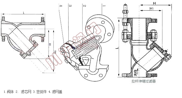 Y型過濾器結(jié)構(gòu)圖