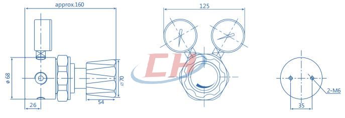 氣體減壓閥CHY-3結(jié)構(gòu)圖