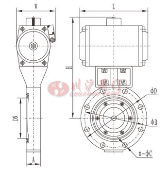 氣動真空蝶閥結(jié)構(gòu)圖