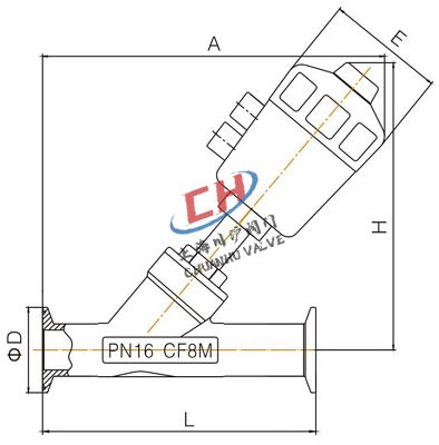 P1快裝氣動角座閥結(jié)構(gòu)圖