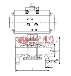 氣動三片式球閥結(jié)構(gòu)圖