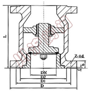 立式升降止回閥結(jié)構(gòu)圖