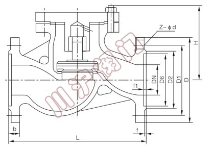 升降式止回閥結(jié)構(gòu)圖