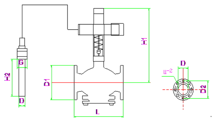 自力式溫度調(diào)節(jié)閥結(jié)構(gòu)圖