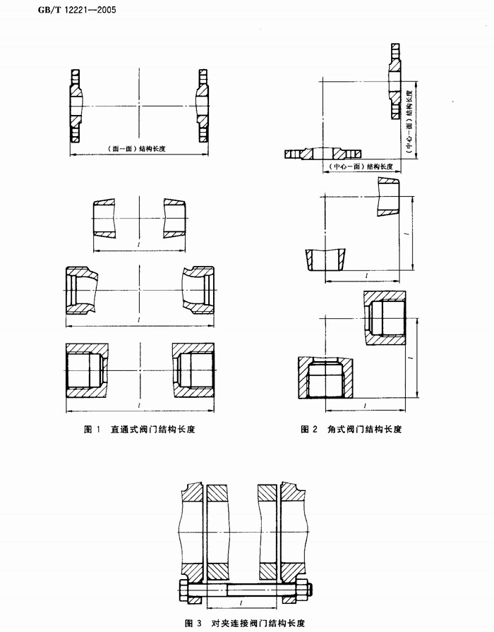 金屬閥門結(jié)構(gòu)長度